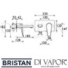 Bristan Claret Wall Mounted Bath Filler White Chrome Dimensions